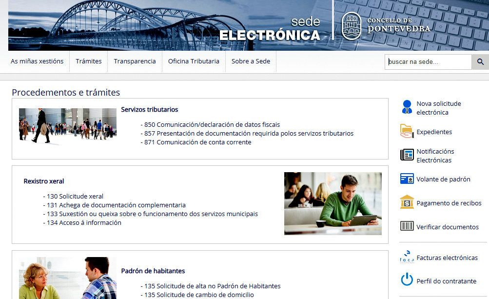 Sede electrónica do Concello de Pontevedra