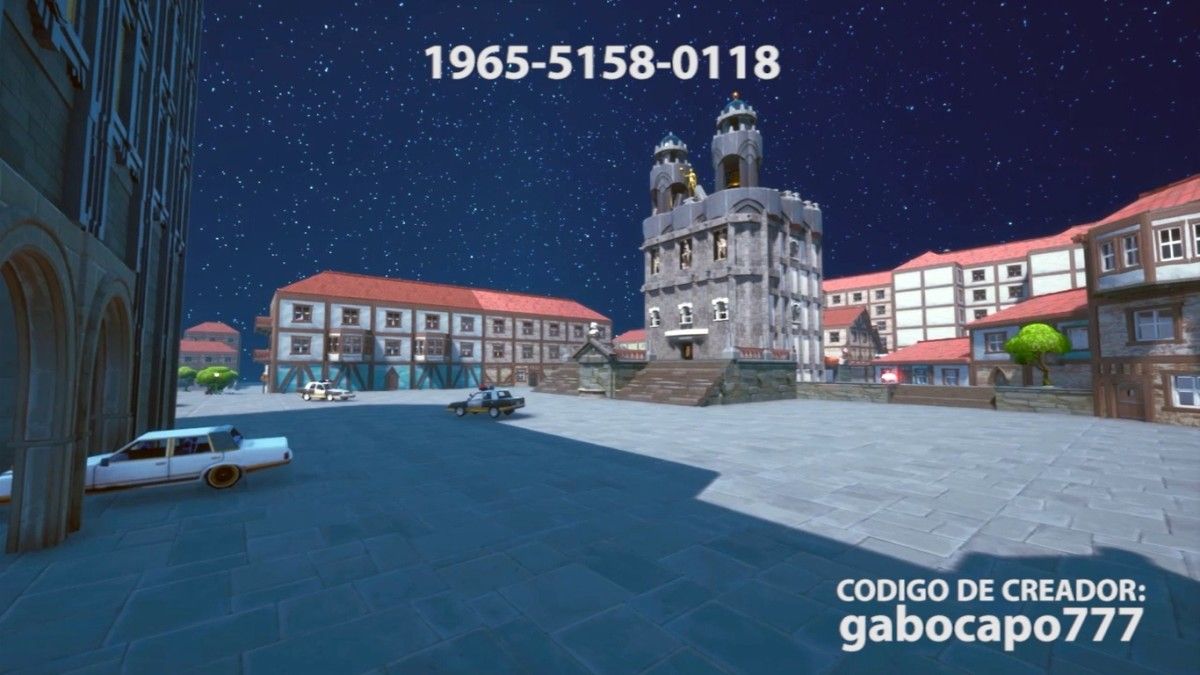 Imagen del mapa basado en Pontevedra de Fortnite creado por Gabriel Nogueira