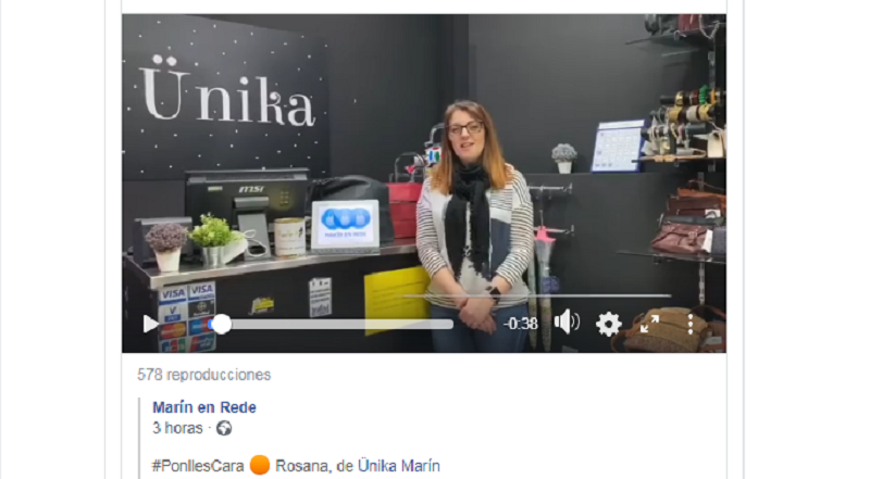 Primeiro dos vídeos da nova campaña #PonllesCara en Marín para apoiar o comercio local