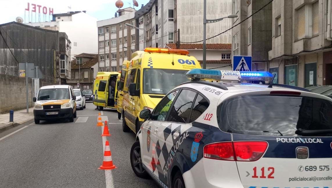 Lugar donde se producía el atropello en la avenida de A Barca