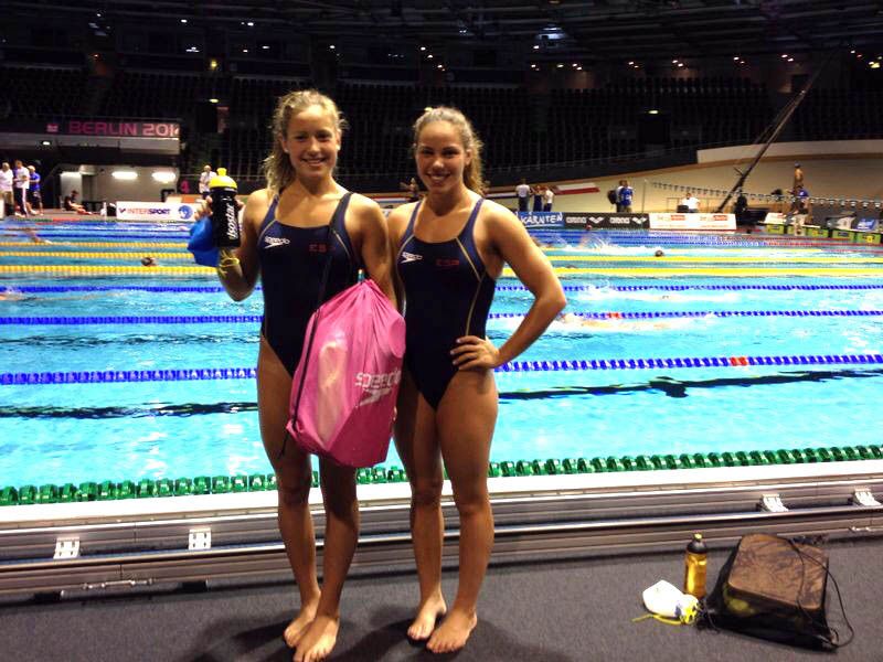 Bea Gómez e María Vilas no Campionato de Europa de Berlín