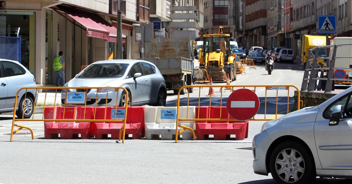 Obras de reforma de la calle Loureiro Crespo