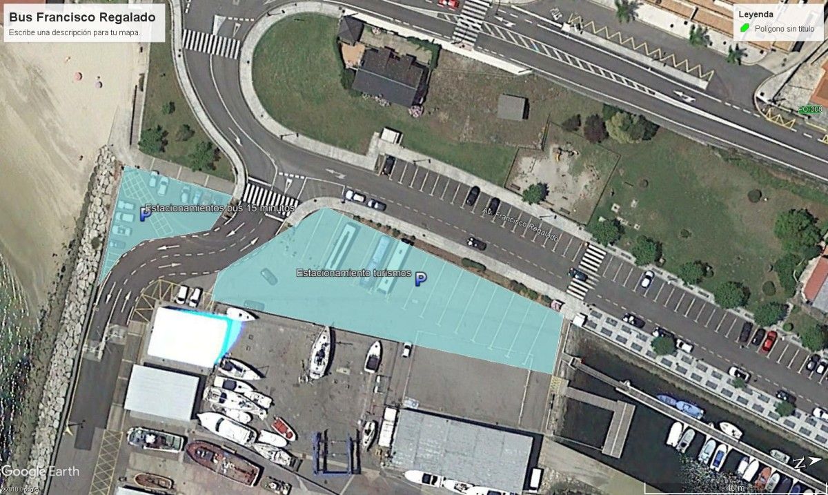 Traslado da zona de estacionamento de autobuses do porto de Combarro, na que se crearán novas prazas de aparcamento