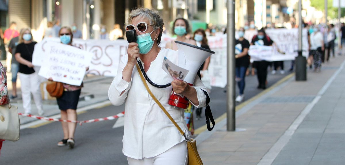 Manifestación de profesionais do sector sanitario