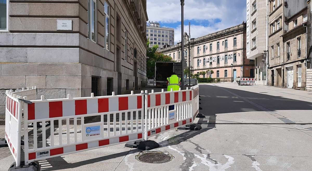 Obras de accesibilidade na rúa Prudencio Landín