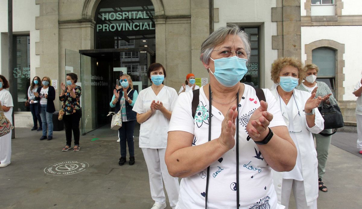 Concentración de persoal do Hospital Provincial