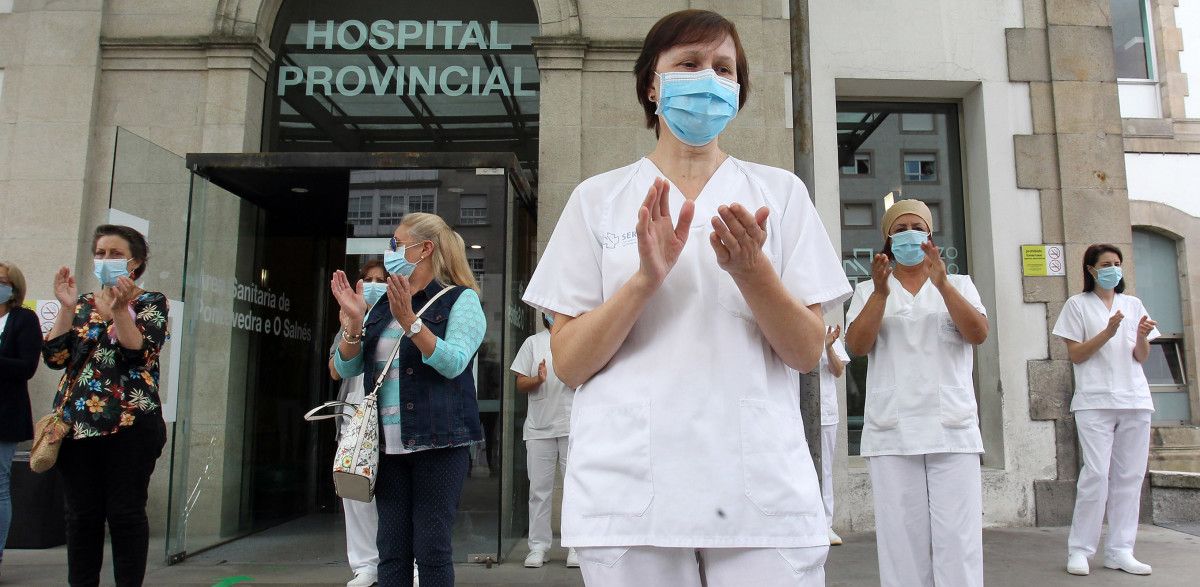 Concentración de persoal do Hospital Provincial