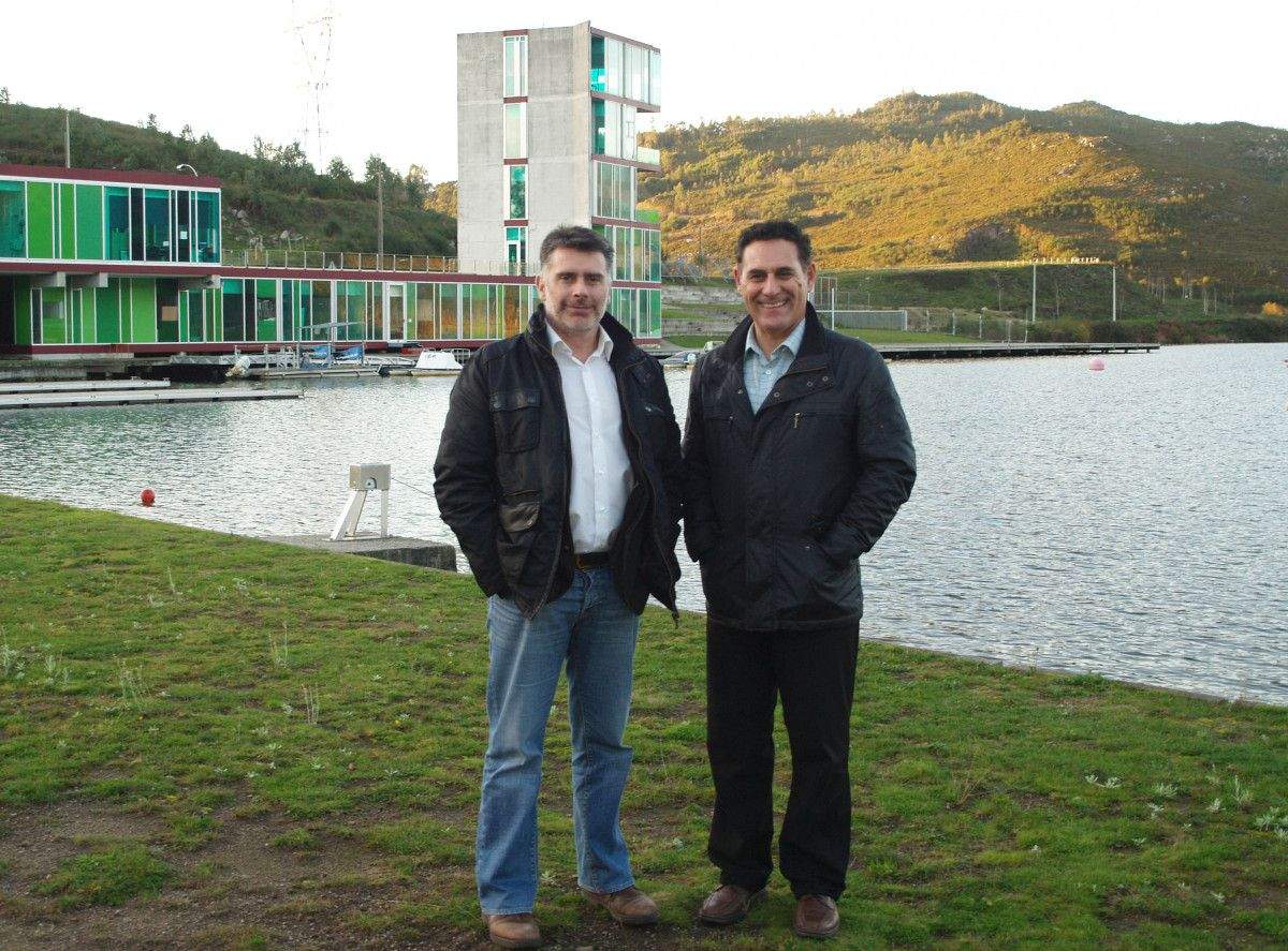 Fredi Bea e Román Mangas na pista de Pontillón do Castro