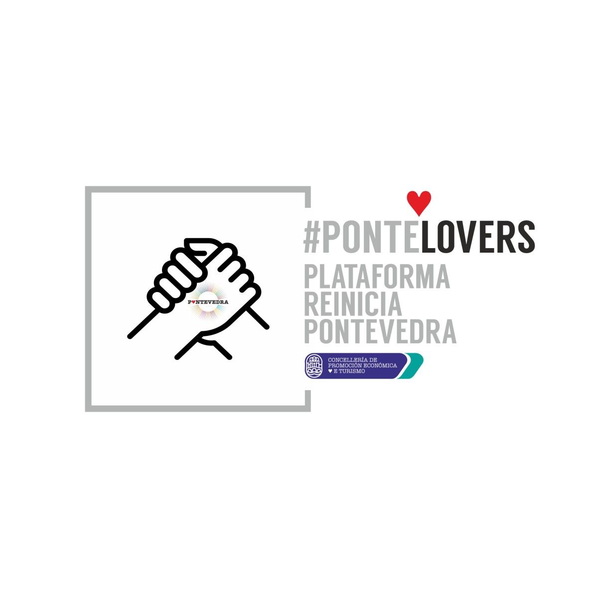 Logo da plataforma Reinicia Pontevedra de #PonteLovers