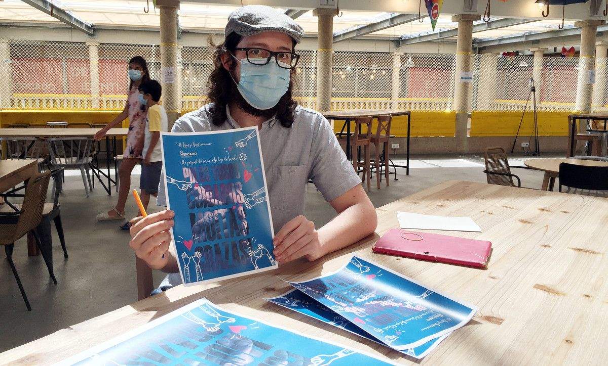 Presentación del homenaje a los sanitarios en el Mercado de Abastos