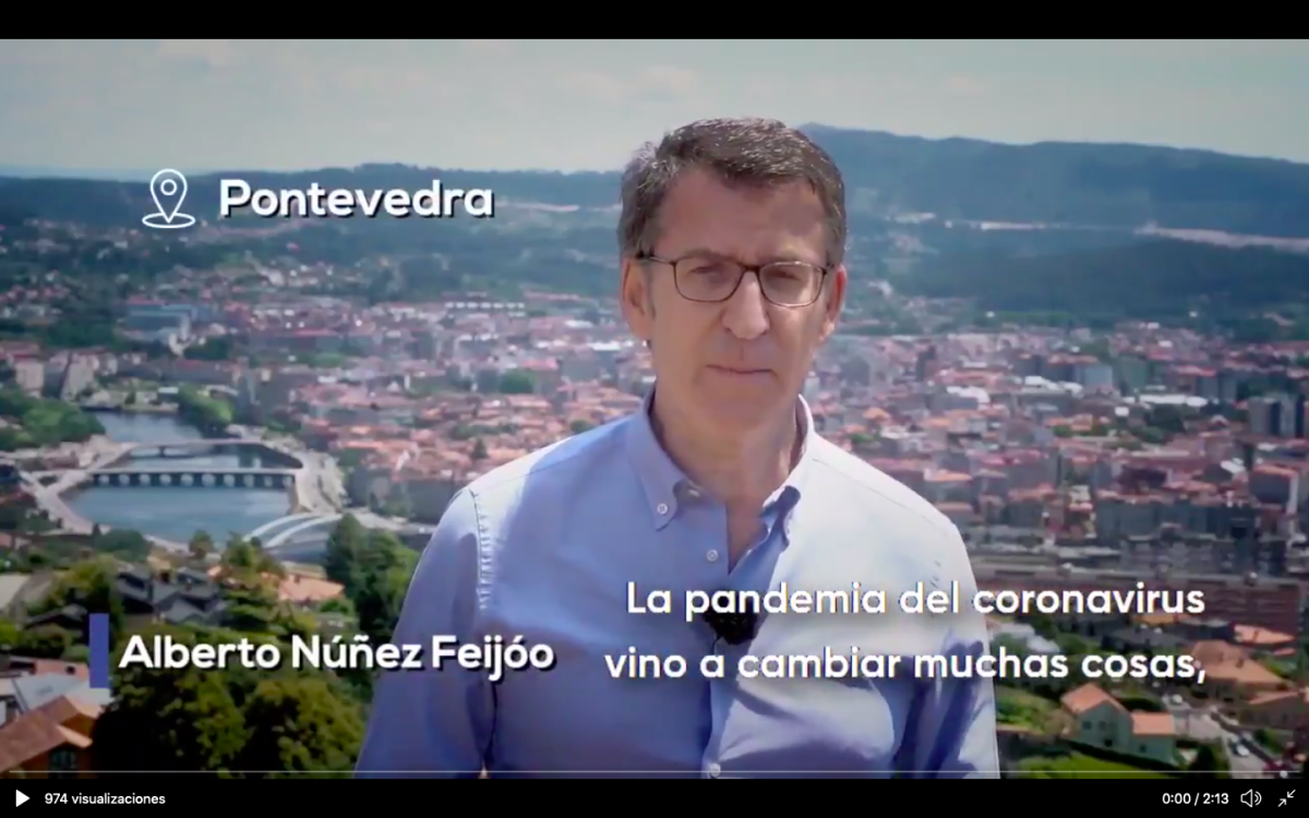 Video de Alberto Núñez Feijóo sobre Pontevedra