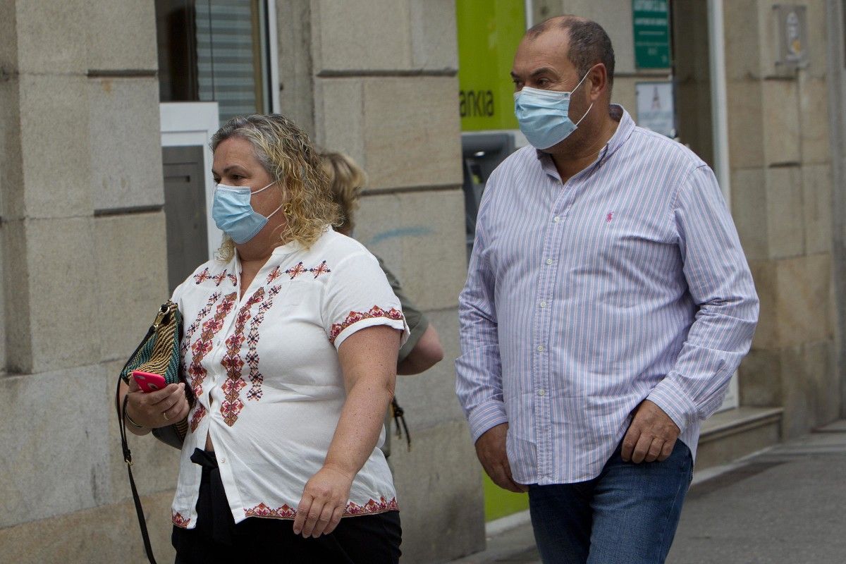 Ángel M.P "Lito" entrando en la Audiencia de Pontevedra