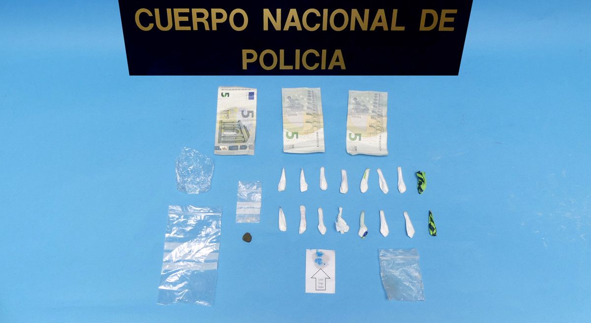 Droga incautada en Marín durante a noite de San Xoán