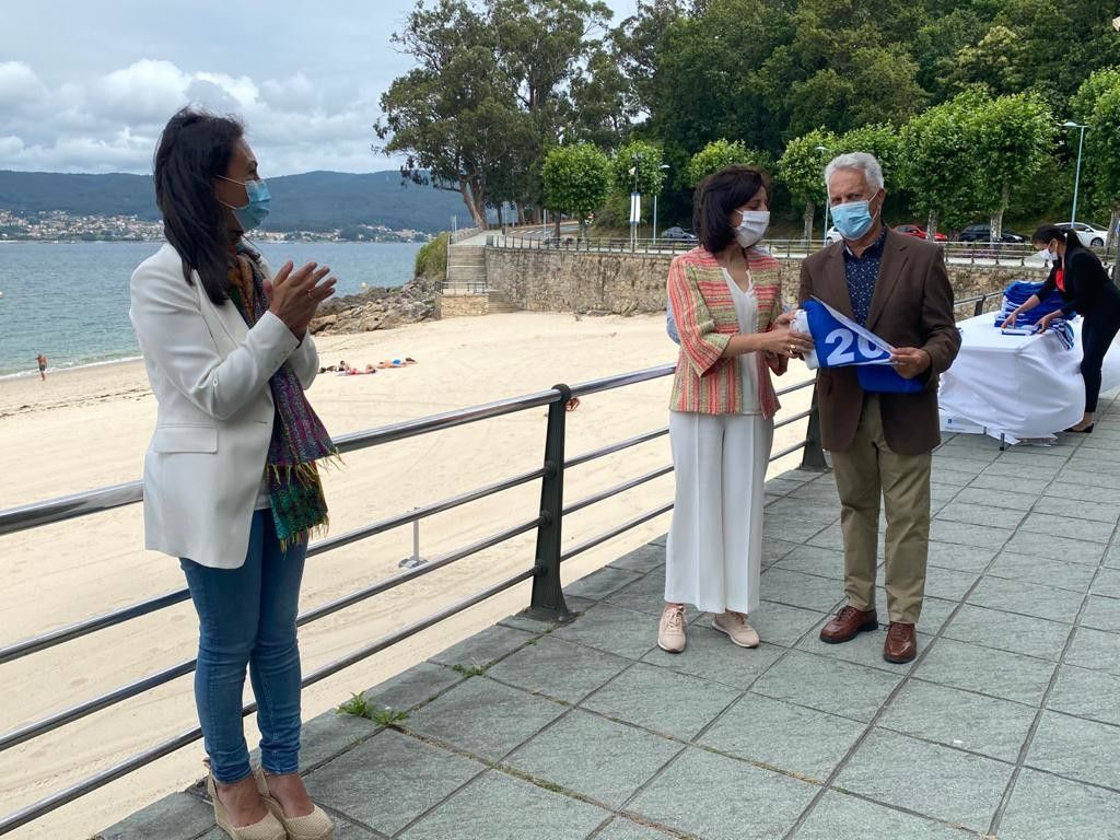 Os alcaldes de Marín e Poio coa conselleira de Medio Ambiente