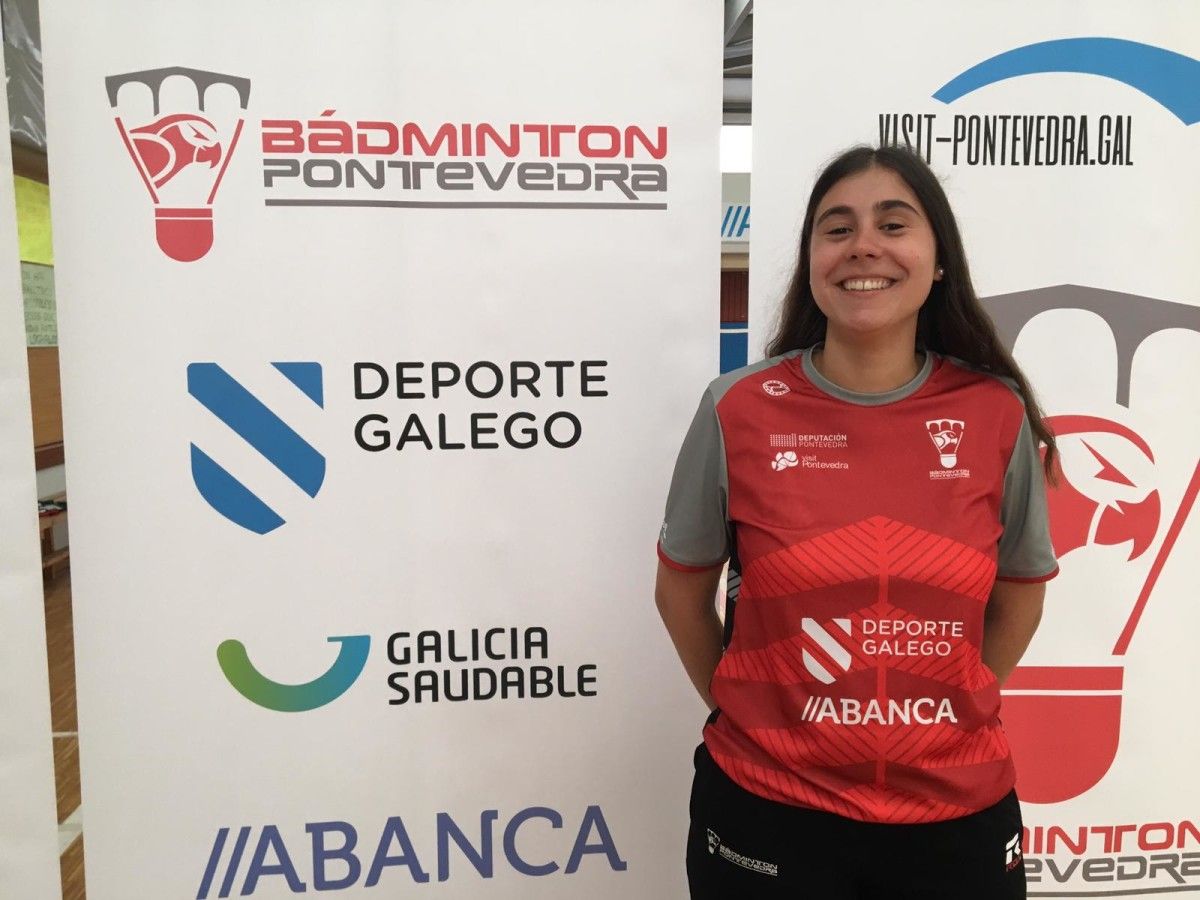 Noelia Gestoso, jugadora del Bádminton Ravachol Pontevedra