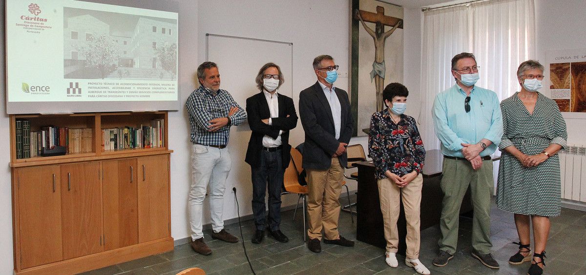 Presentación do proxecto de reforma da sede de Cáritas en Joaquín Costa para instalar un albergue