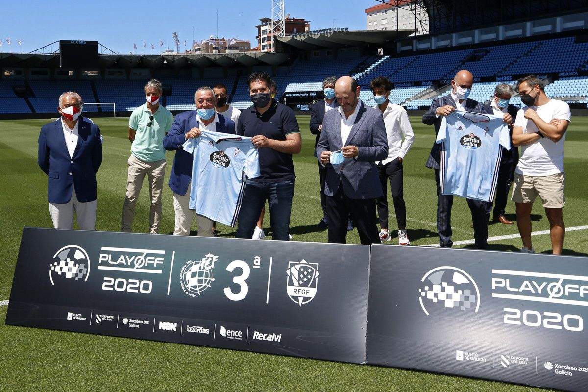 Presentación do play-off de ascenso a Segunda B no estadio de Balaídos