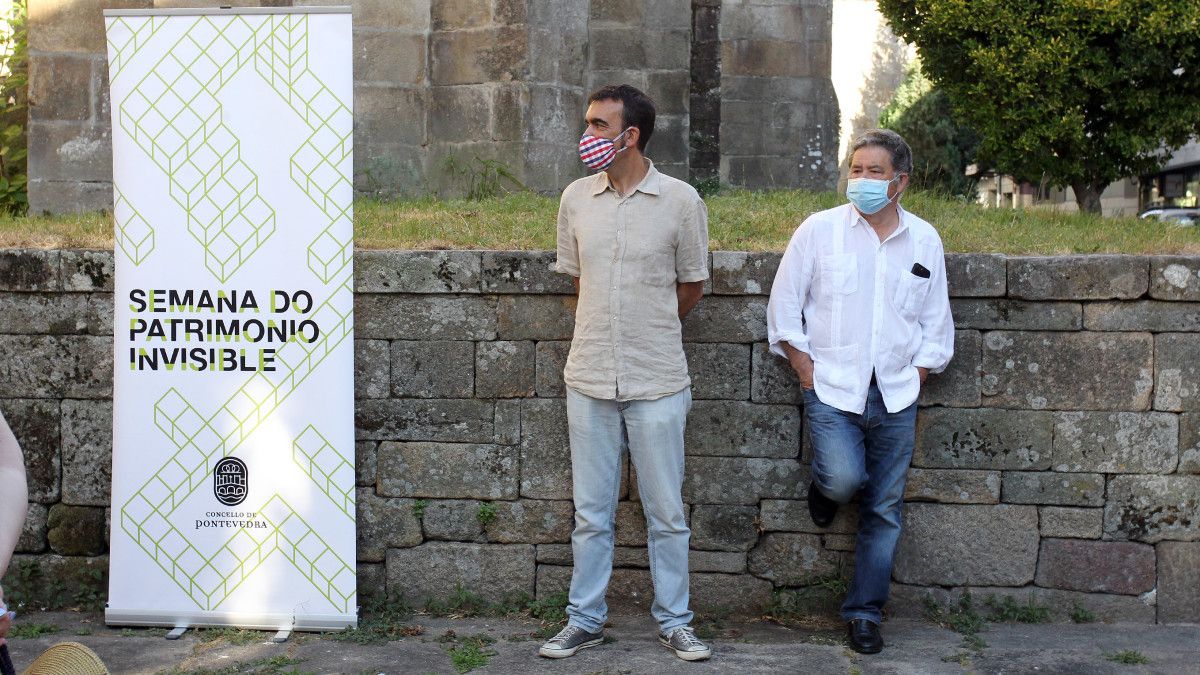 Xaquín Moreda, concelleiro de Patrimonio Histórico, e o alcalde, Miguel Anxo Fernández Lores