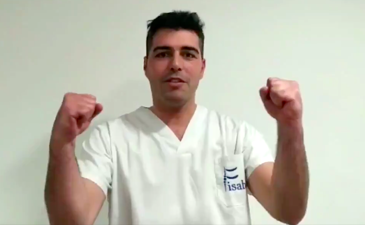Iván Abilleira, fisioterapeuta del Cisne
