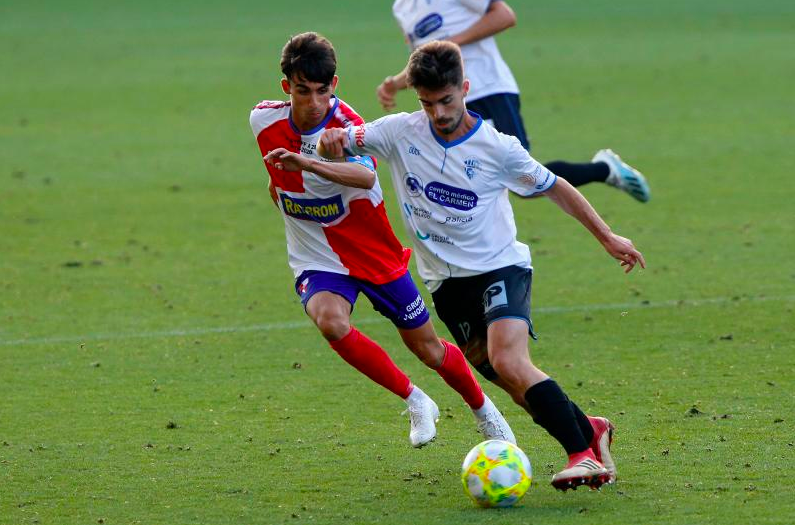 Julio Rey, no partido de fase de ascenso entre Arosa e Ourense CF