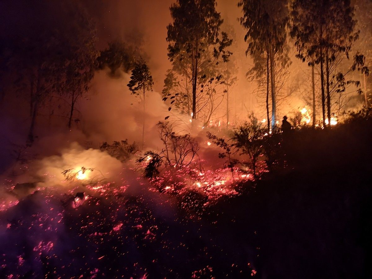 Incendio en Cuntis 