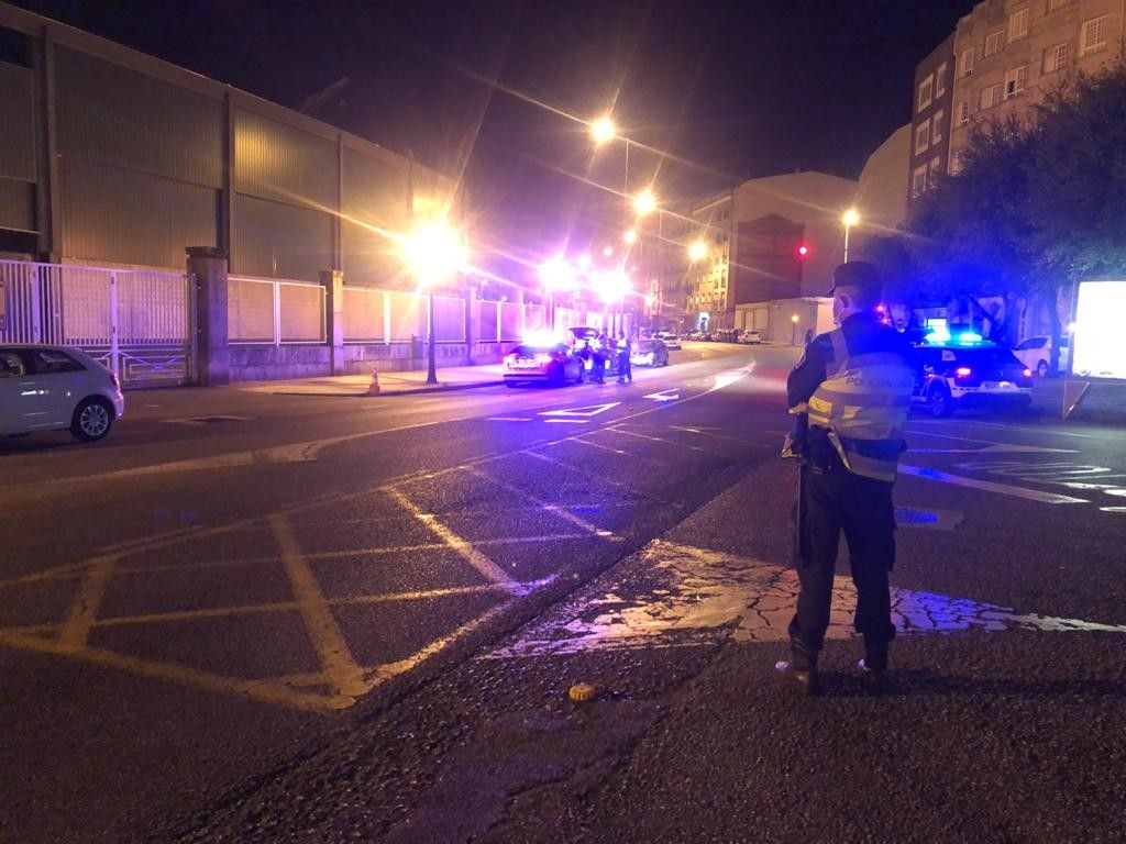 Control establecido pola Policía Local de Marín