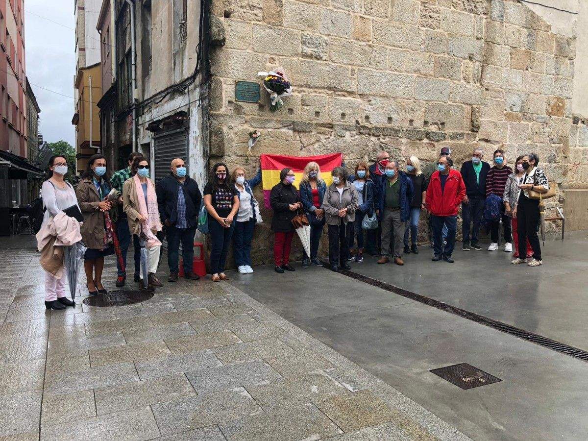 Homenaxe a Carmen Pesqueira 'A Capirota' en Marín baixo medidas de seguridade para evitar contaxios por coronavirus