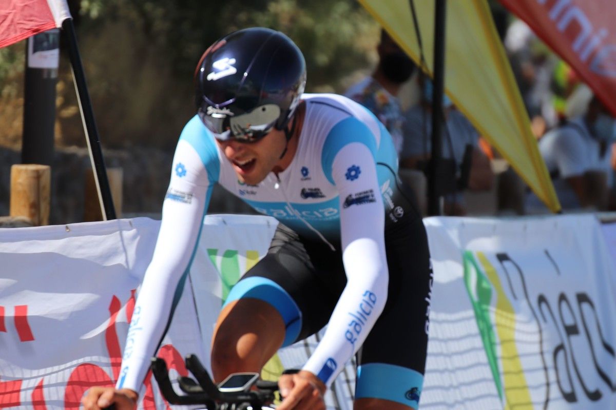 Adrián Barros, ciclista galego do Supermercados Froiz, foi oitavo na contrarreloxo sub 23 do campionato de España