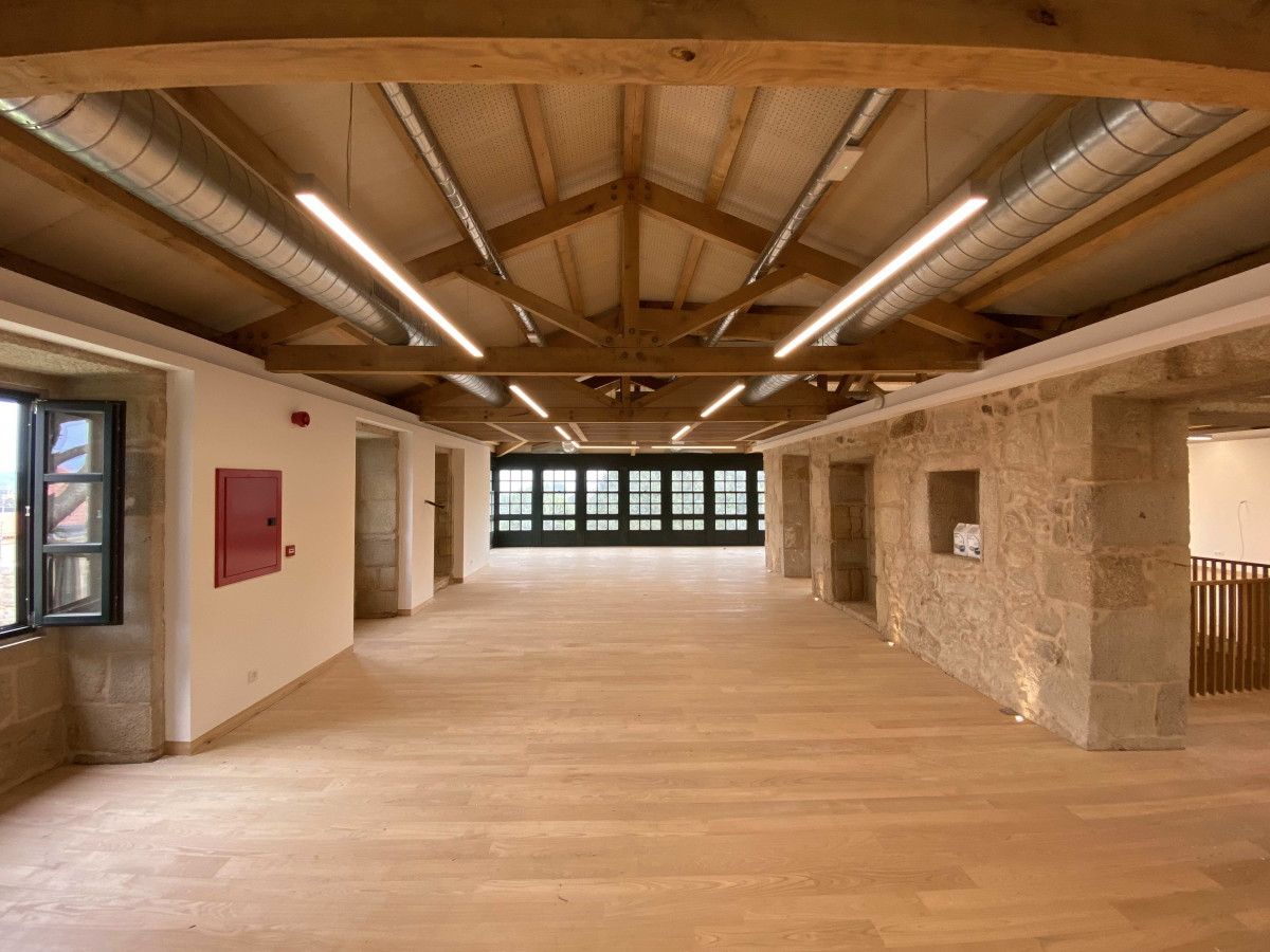 Interior del pazo de Quintáns, en Sanxenxo