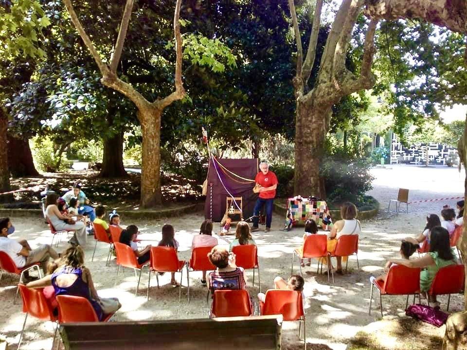 Espectáculo de animación no Xardín Botánico de Caldas de Reis