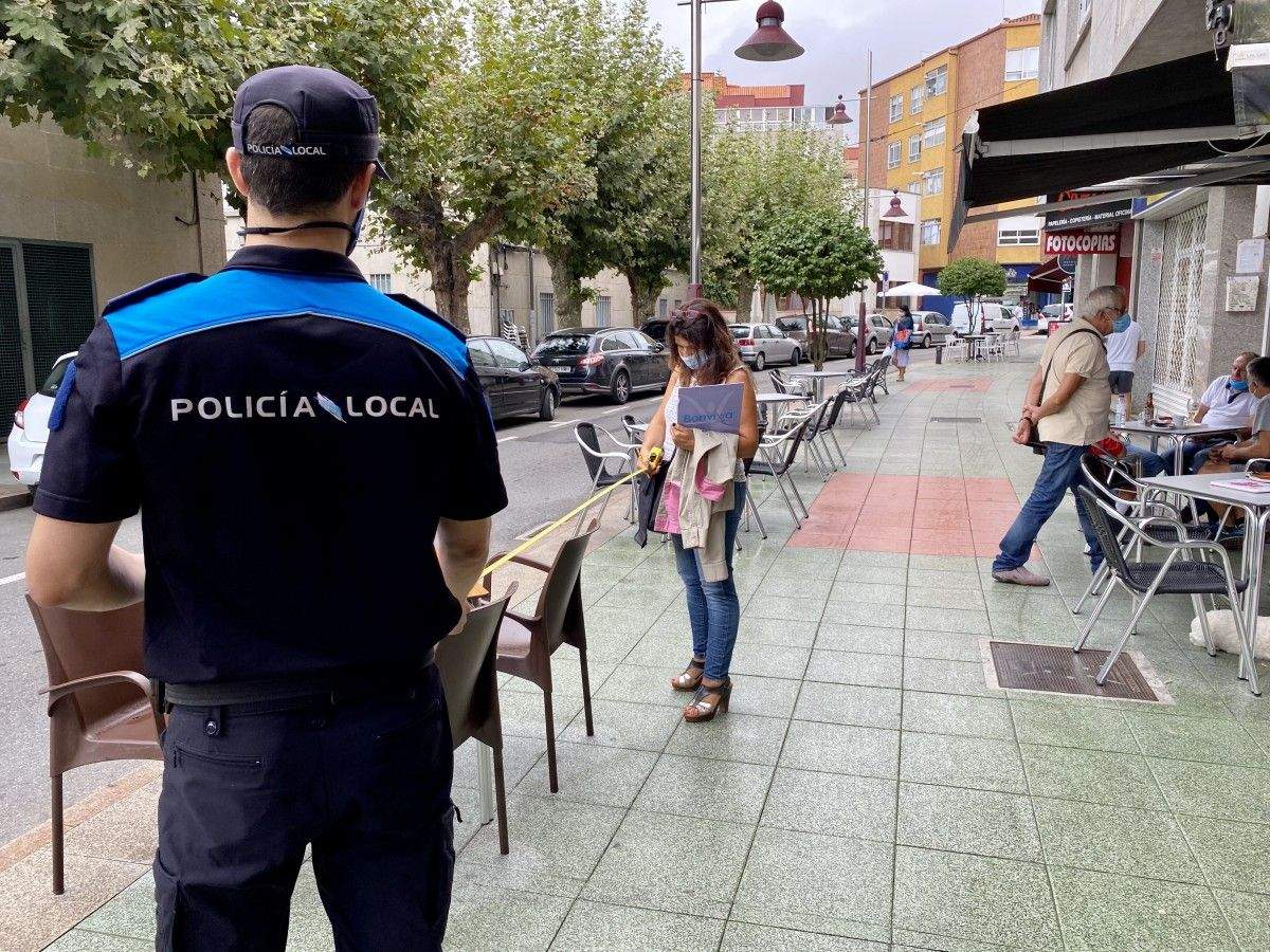 Inspección das terrazas de Marín