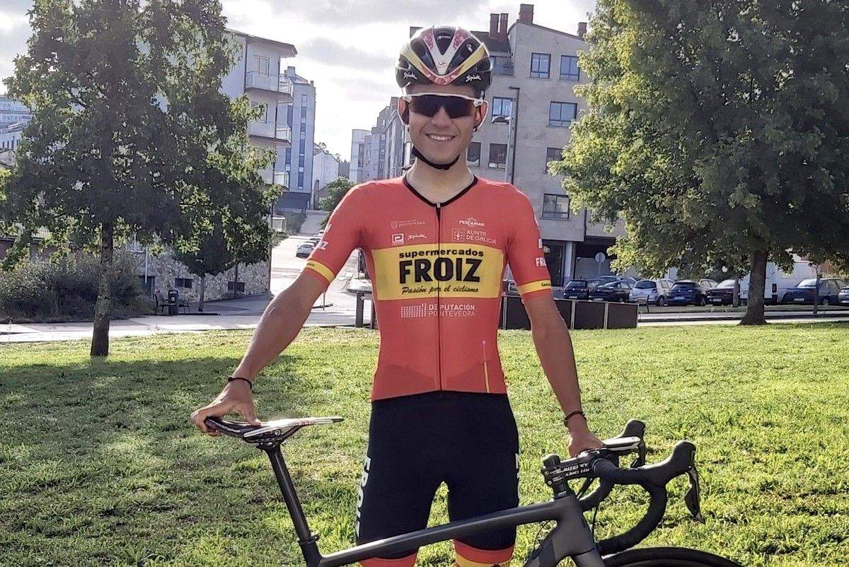 Samuel Blanco co maillot de campión de España de ciclismo