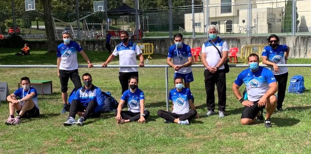 Atletas da Gimnástica nos campionatos galegos celebrados na Coruña