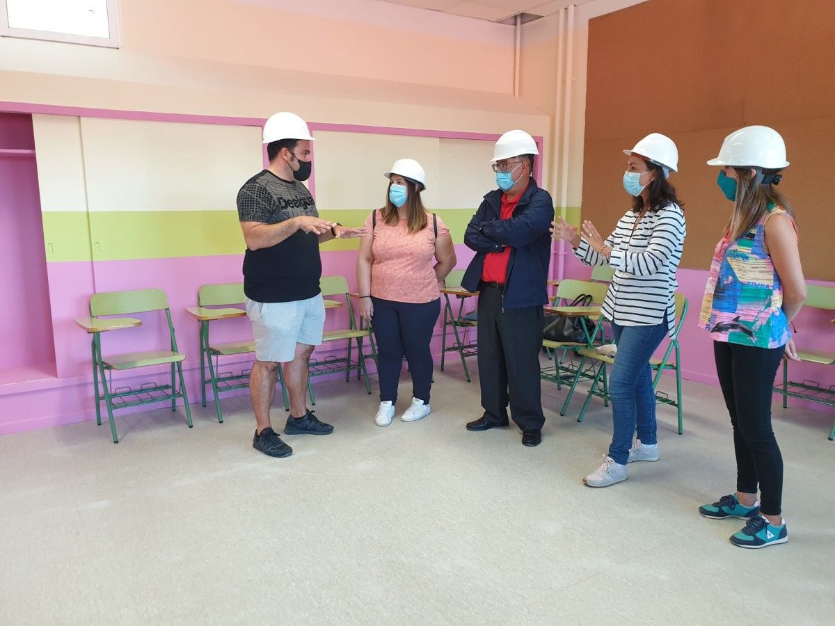 Visita ás obras de mellora enerxética no CEIP O Carballal