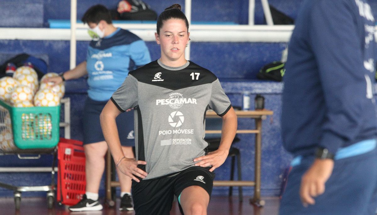 Silvia Aguete, entrenando con el Poio Pescamar
