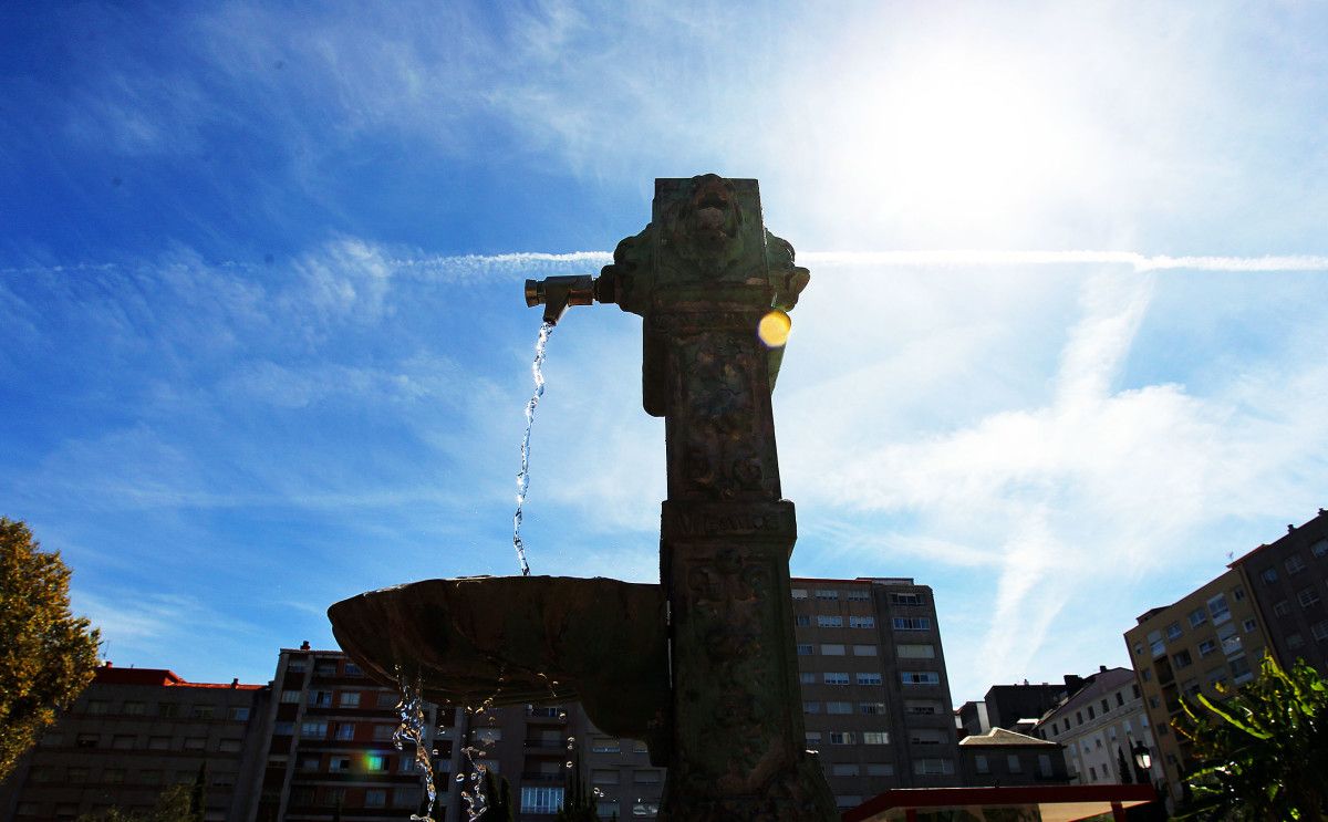 Fonte ao sol en Pontevedra
