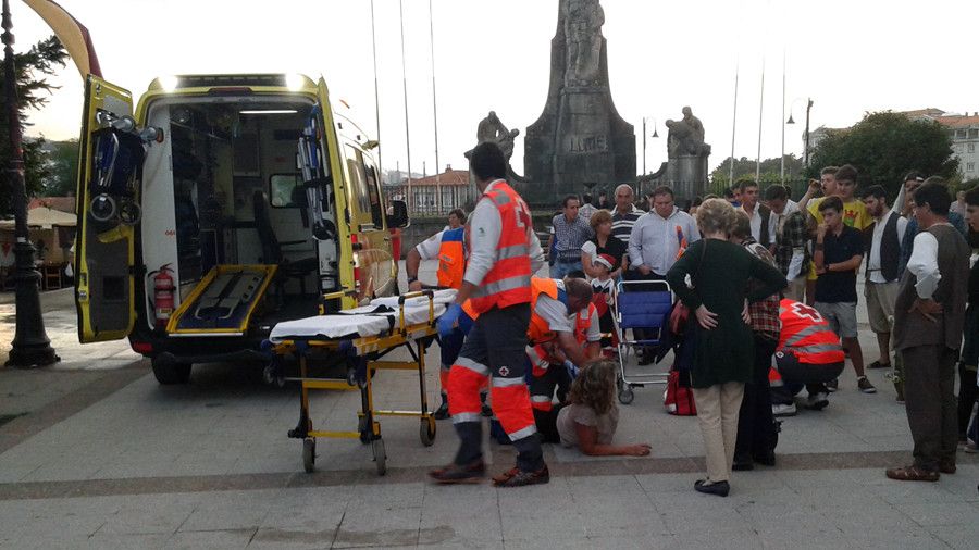 Intervención dos servizos sanitarios durante a Feira Franca