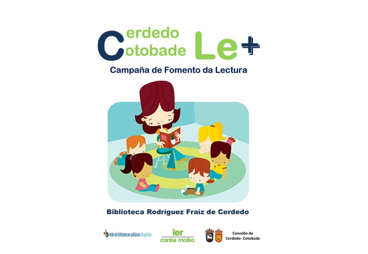 Cartel del programa de fomento de la lectura en Cerdedo