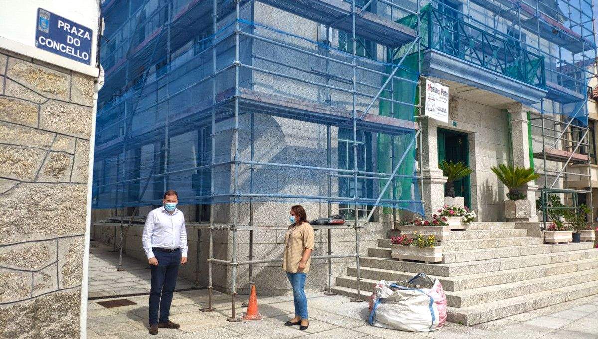 Obras de remodelación da casa consistorial de Cerdedo