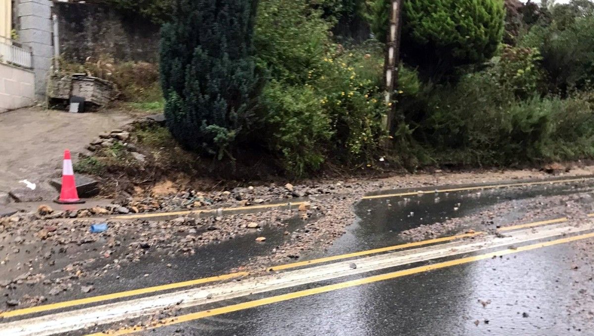 Desprendementos en Pardavila debido á treboada