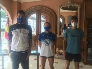 Os atletas da Sociedade Gimnástica, Carlos Porto, Eugenia Gil e Daniel Chamosa, representaron a Galicia no campionato de España de federacións autonómicas