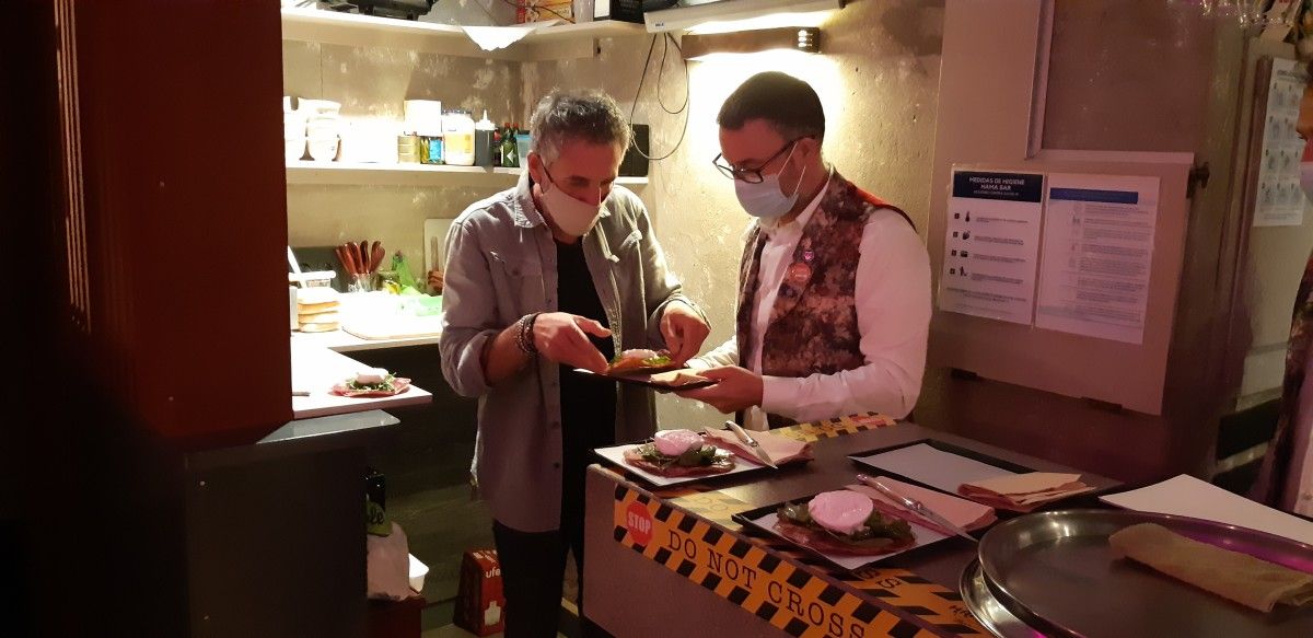Pepe Solla e Luis López Rodiño no Hama Coctail Bar