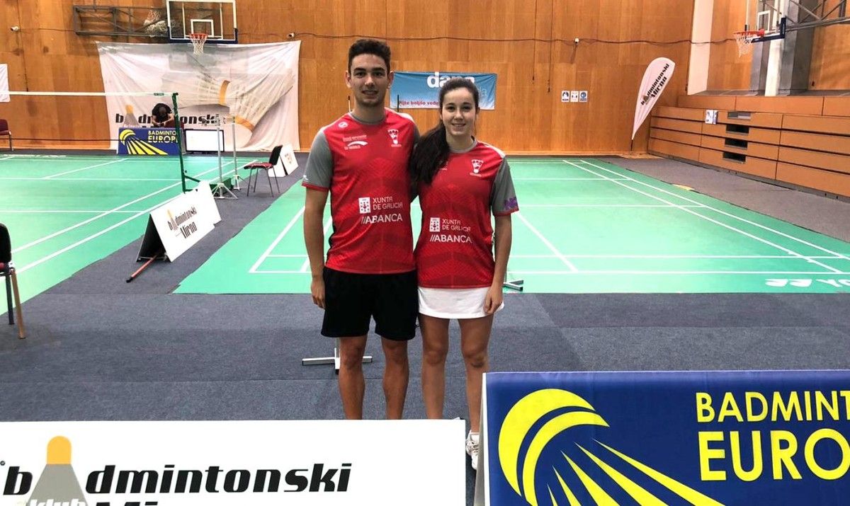 Gabriel Fernández e Ania Setién, xogadores do Bádminton Ravachol