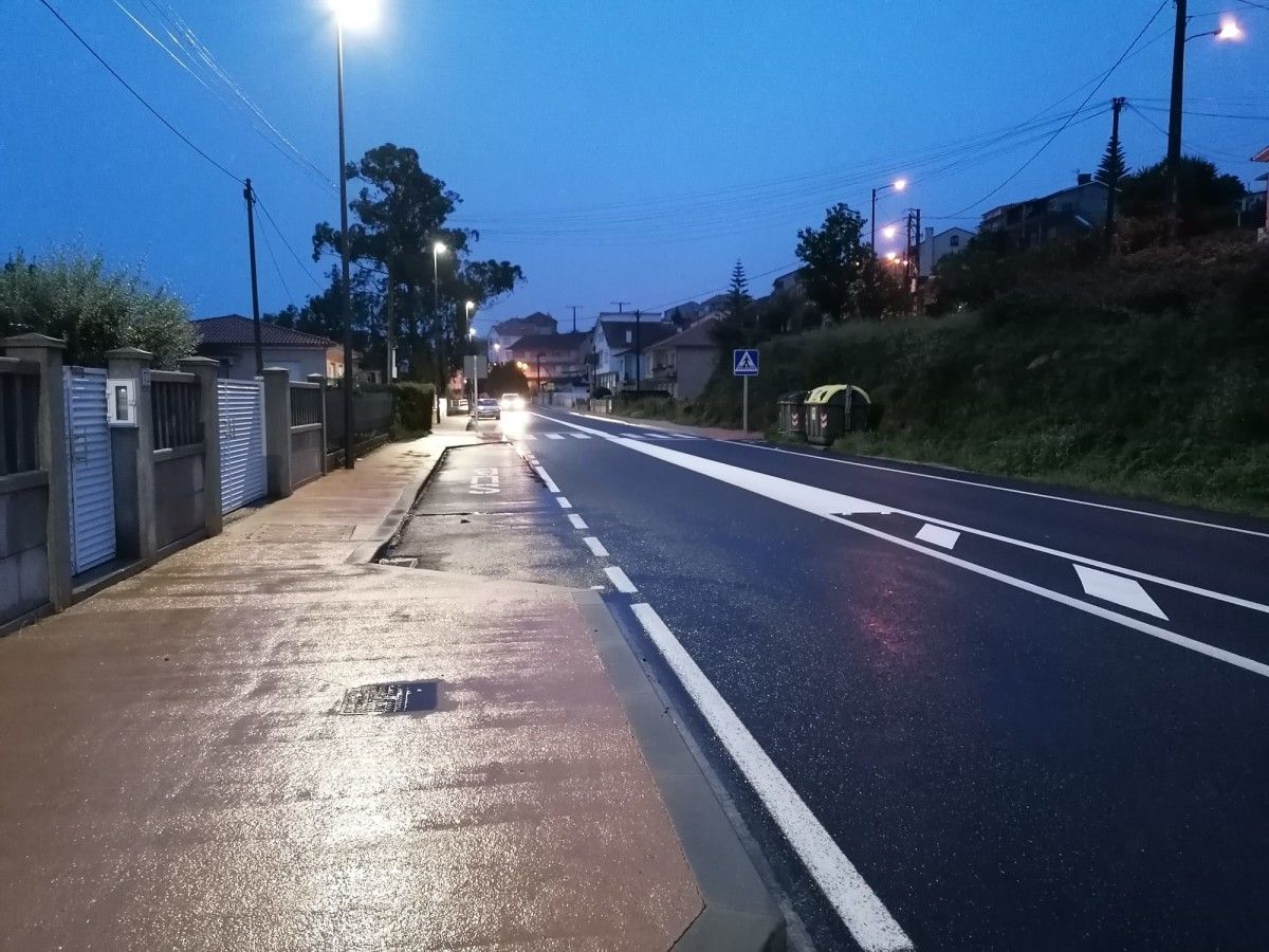 Lugar en Raxó donde el Concello de Poio propone que la Xunta instale una marquesina en la PO-308