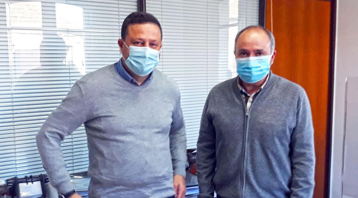 Encontro dos alcaldes de Cuntis e Moraña, Manuel Campos e José Cela