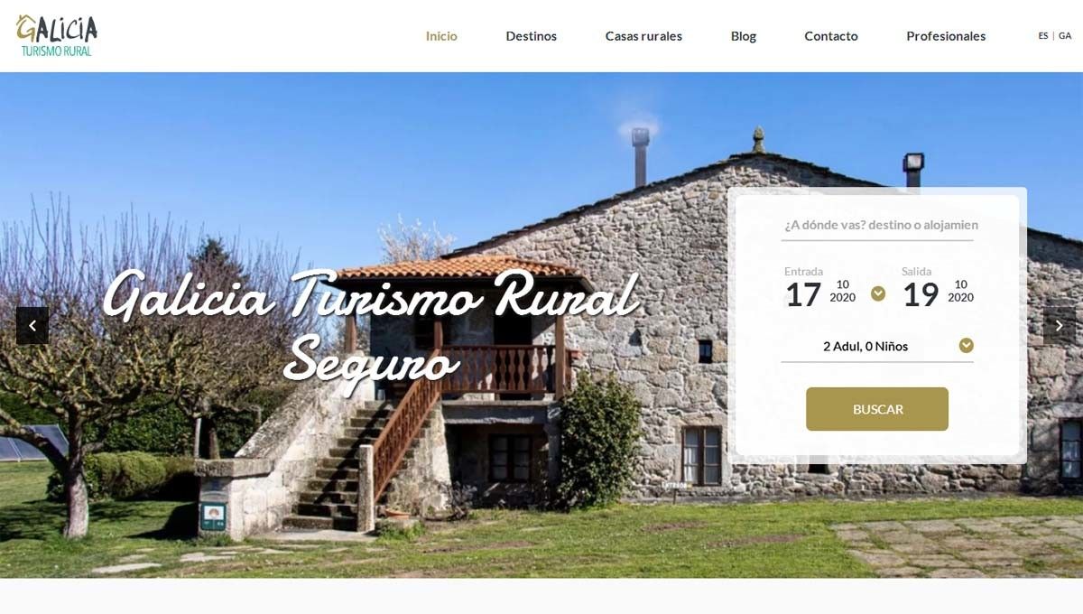 Plataforma de reservas "galiciaturismorural.es"