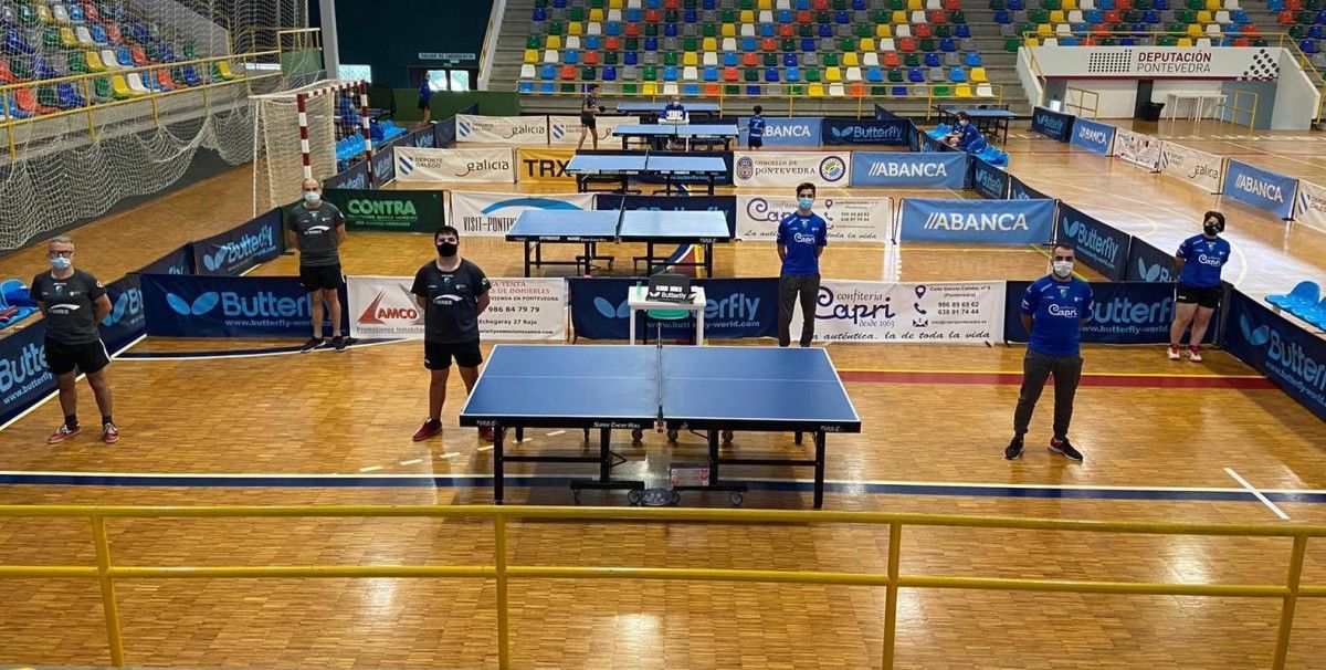 Xornada das ligas galegas de tenis de mesa coas que regresou á actividade o Monte Porreiro