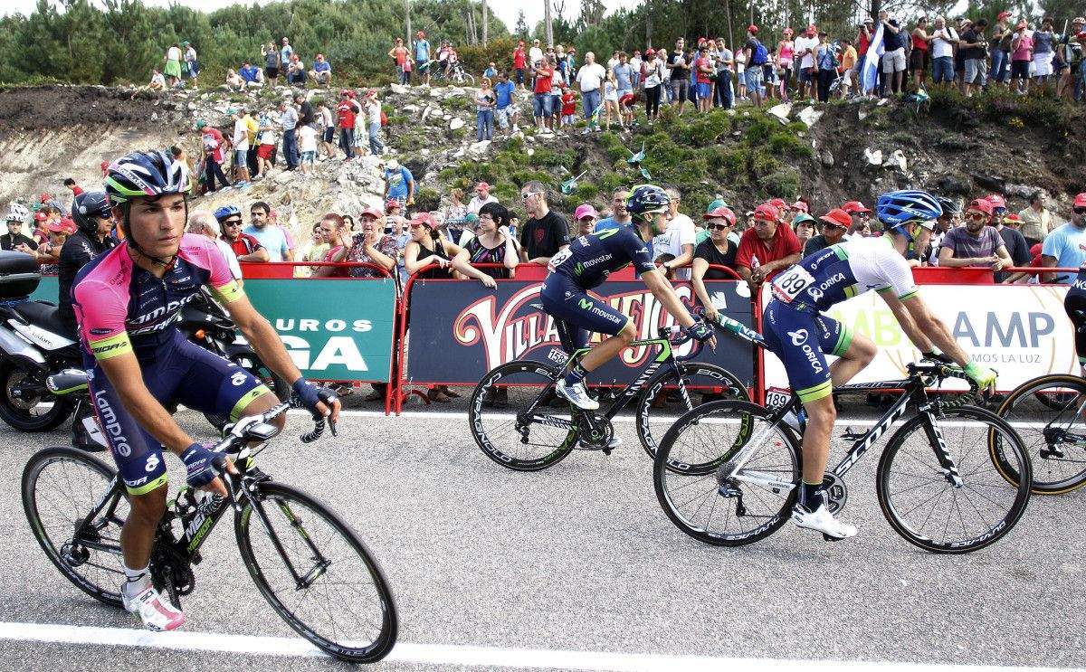 Final de etapa de La Vuelta 2014 no Monte Castrove (Meis)