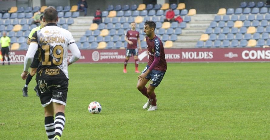 Romay, en el partido de liga entre Pontevedra y Unionistas en Pasarón
