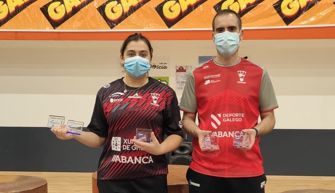 Raquel Miguens e Javier Rey conseguen cinco medallas para o Ravachol no campionato galego sénior